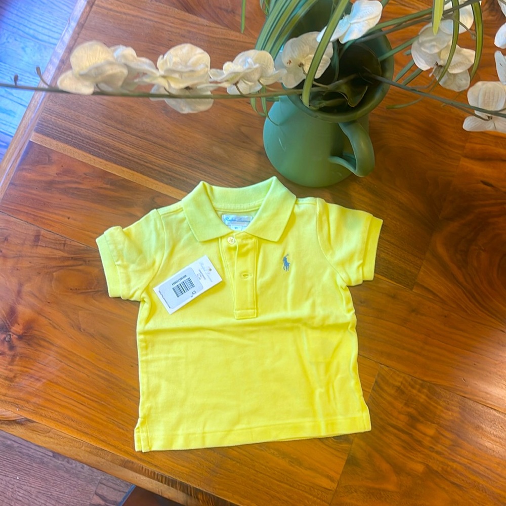 Ralph Lauren (Polo) Baby Boy’s yellow shirt. NWT Size 6 months